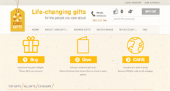 Desktop Screenshot of caregifts.org.au