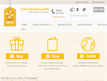 Tablet Screenshot of caregifts.org.au